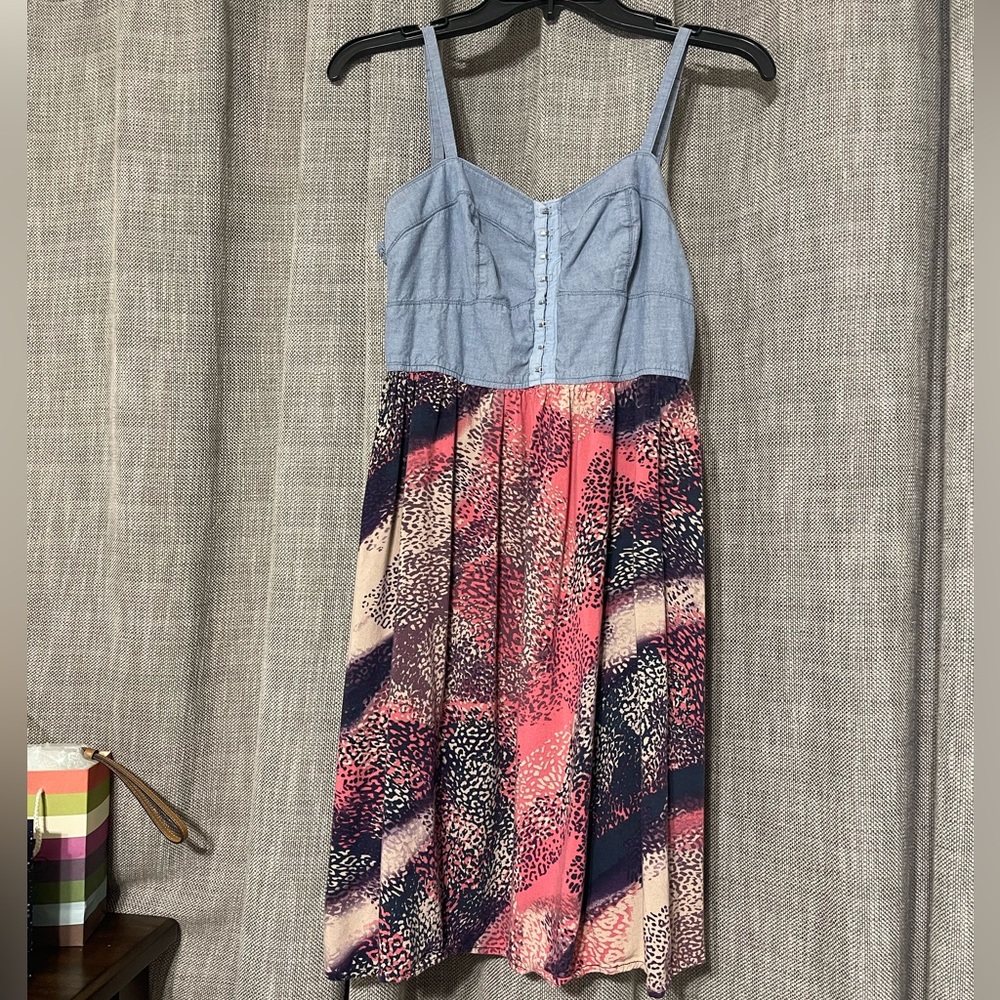 No Boundaries Juniors Jean Strappy Spring & Summer Dress
